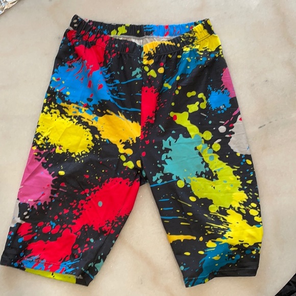 Splatter Paint Retro Bike Shorts - Picture 1 of 4